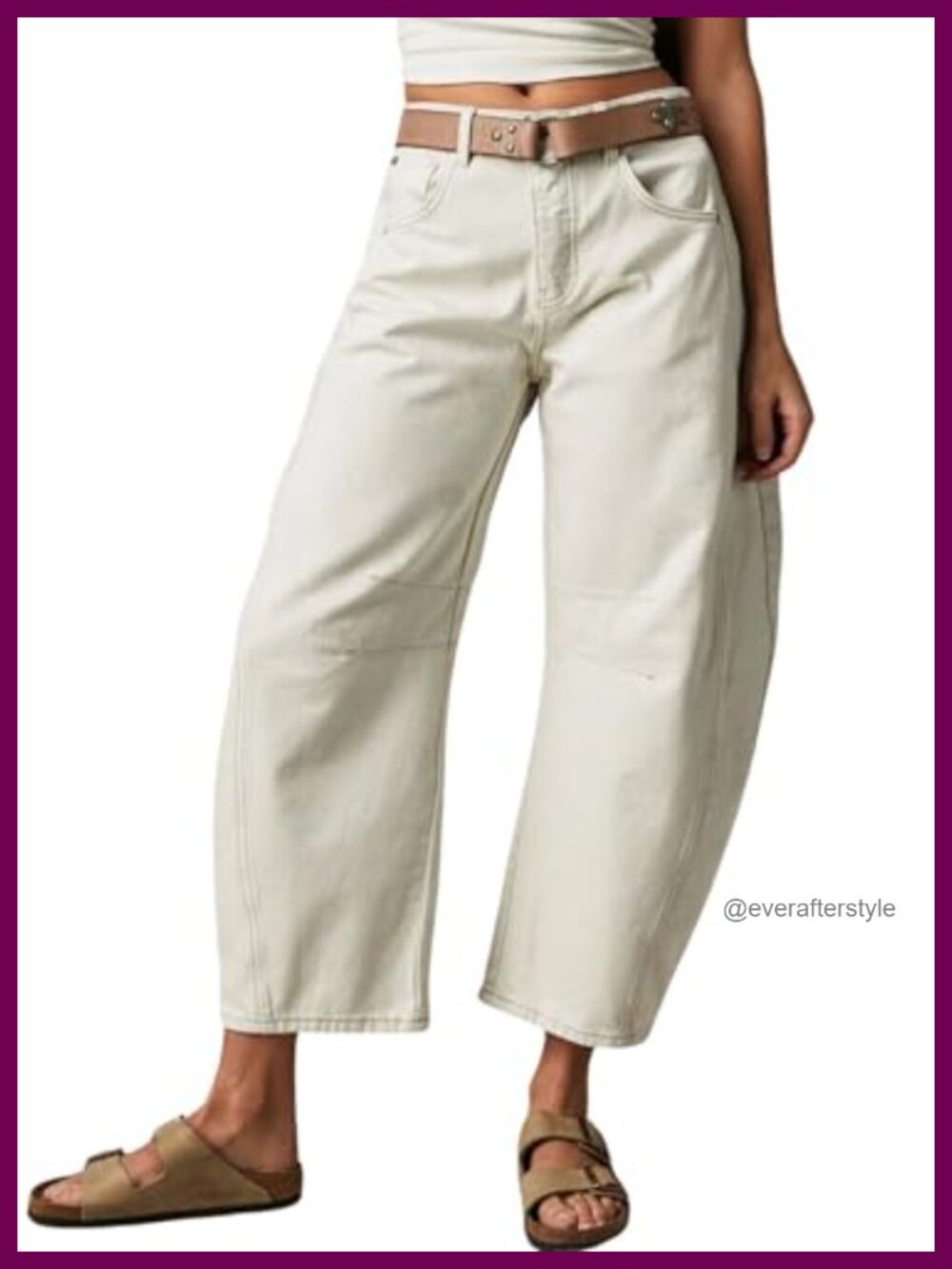 Wide Leg Cropped Baggy Mid Rise Boyfriend Harem Denim Jeans